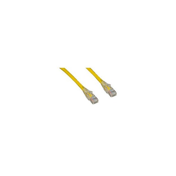 Cable Wholesale Cat6 Yellow Copper Ethernet Patch Cable, Clear Finger Boot, POE Compliant, 3 feet 10X8-98103 - main